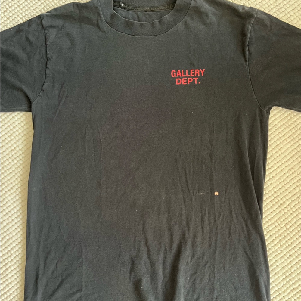 Gallery Dept Black and Red Short Sleeve Tee